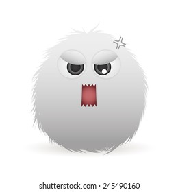 abstract expression face on a white background