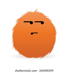 abstract expression face on a white background