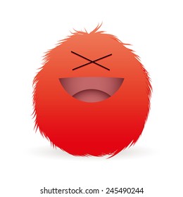 abstract expression face on a white background