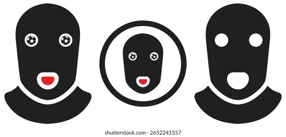 Abstract Expression of Human Faces Icons.