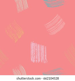 Abstract expressionism brush seamless pattern. Vector illustration