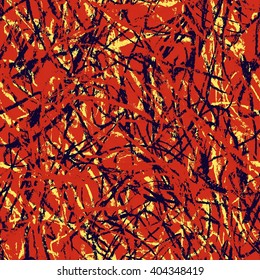 Abstract expressionism pattern. background with expressive strokes of brush. Vector Illustration