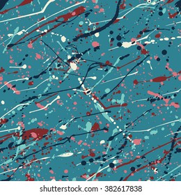 Abstract expressionism pattern. style of drip painting. Vector Illustration