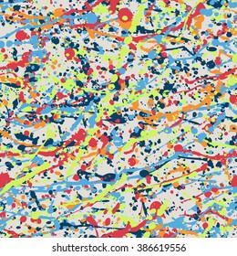 Abstract expressionism pattern. style of drip painting. Vector Illustration
