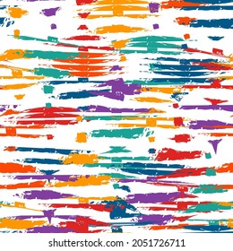 Estilo expressionismo abstracto sin fisuras. Dibujo manual de pintura caótica imagen superficial. Fondo de textura moderna a mano libre. Papel pintado a mano para el diseño artístico. Arte contemporáneo vectorial