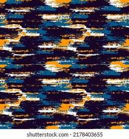 Abstract expressionism style seamless pattern. Hand drawn drips, paint smears surface print. Freehand artistic texture background. Handdrawn artistic design wallpaper. Vector modern abstract art