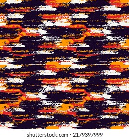 Abstract expressionism style seamless pattern. Hand drawn drips, paint smears surface print. Freehand artistic texture background. Handdrawn artistic design wallpaper. Vector modern abstract art