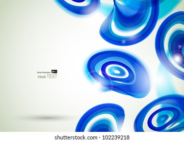 abstract   expressive background with blue  circles