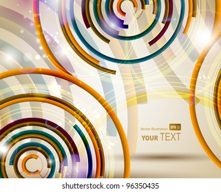 abstract   expressive background with varicolored circles