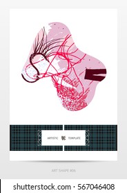 abstract expressive design template in neo-grunge style, hand drawn textures and design elements, popular horizontal web size