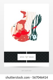 abstract expressive design template in neo-grunge style, hand drawn textures and design elements, popular horizontal web size