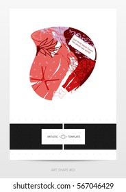 abstract expressive design template in neo-grunge style, hand drawn textures and design elements, popular horizontal web size
