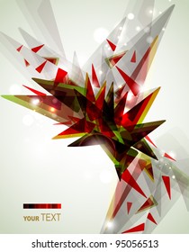 abstract  expressive figure  formed by triangles