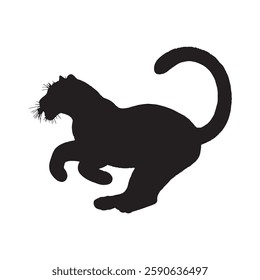 Abstract and Expressive Running Leopard Silhouette for Stylish Creations - Leopard Vector - Leopard Icon
