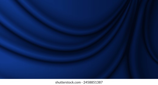 Abstract exquisite blue silk background.For special ceremonies. Vector illustration.