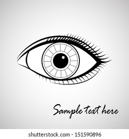 Abstract Eye Background - Vector Illustration, Graphic Design Editable For Your Design. 