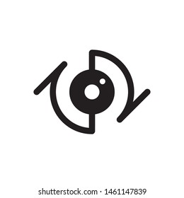 Abstract eye camera logo template vector icon design