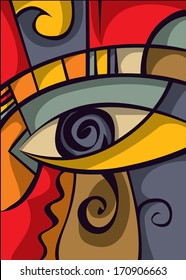 abstract eye concept (Vector)