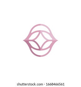 Abstraktes Auge kreative Vision, Linie monogram Logo Vektorillustration Logotyp.
