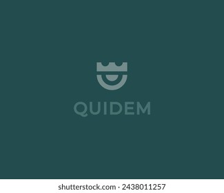Abstract eye and crown logo. Creative optics vision sign. Queen king symbol. Vector illustration.