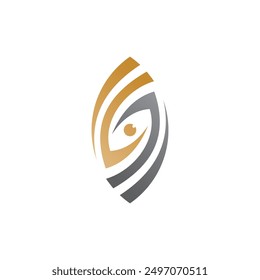 abstract eye design with clear and clean lines into a unique design