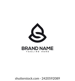 Abstract eye drop Logo creative symbol concept.
