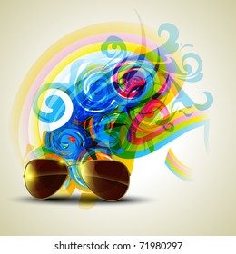 fondo del vector de vidrio ocular abstracto