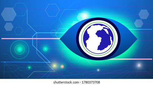 abstracto de los ojos, tecnología digital de alta tecnología