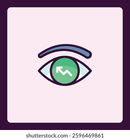 Abstract eye icon concept design for vision health monitoring solution graphic