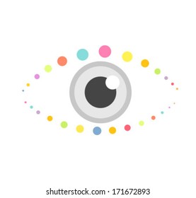 Abstract eye icon. Vector illustration