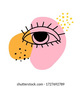 Abstrakte Augenlinienkunst, kontinuierliche minimalistische Vektorgrafik
