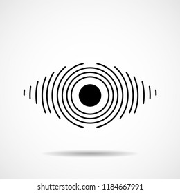 Abstract eye of lines. Vector logo