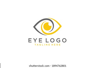 Logo ocular abstracto. Icono de círculo. Usable para Logos de Negocios y Tecnología. Elemento de plantilla de diseño de logotipo de vectores planos.