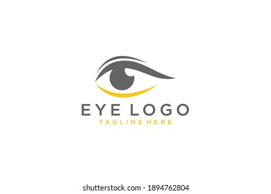 Abstract Eye Logo . Circle Icon. Usable for Business and Technology Logos. Flat Vector Logo Design Template Element.