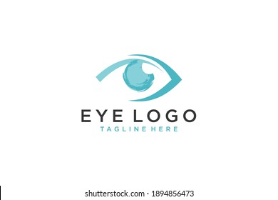 Abstraktes Auge Logo. Circle Icon. Für Unternehmens- und Technologielogos geeignet. Flaches Vectorlogo-Design-Vorlagenelement.