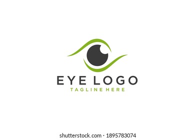 Abstract Eye Logo . Circle Icon. Usable for Business and Technology Logos. Flat Vector Logo Design Template Element.
