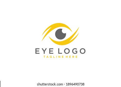 Abstract Eye Logo . Circle Icon. Usable for Business and Technology Logos. Flat Vector Logo Design Template Element.
