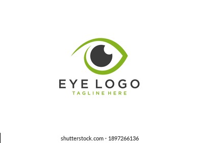 Logo ocular abstracto. Icono de círculo. Usable para Logos de Negocios y Tecnología. Elemento de plantilla de diseño de logotipo de vectores planos.