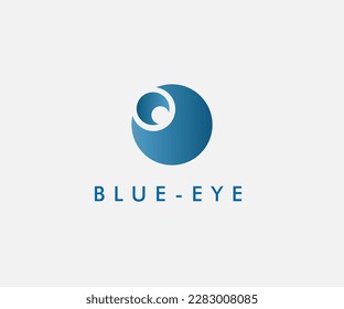 Logo del ojo abstracto. Elemento de diseño de identidad corporativa. Escáner de círculo Retina, identificación del ojo de la personalidad, idea de logotipo de bloqueo de iris. Seguridad, protección del concepto. Icono del vector ocular.