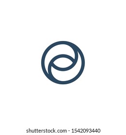 abstract eye logo design, circle logo design