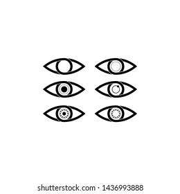 Abstract eye logo design, Creative Vision logo, black, simple logo