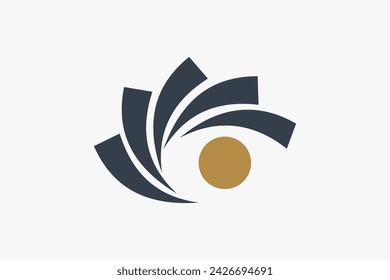 Abstract Eye Logo. Eyeball, iris Symbol, Vector Template for Optical, Vision, Look, See, Watch, Lens, Search, Eyeball. Spy, Research, Camera brand Identity. Business Company Corporate Logotype Idea.