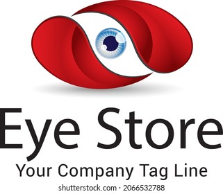 Abstract eye logo Free Vector