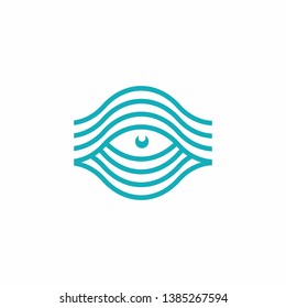 abstract eye logo template vector