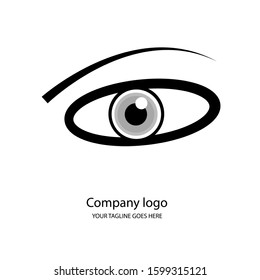 abstract eye logo vector white background