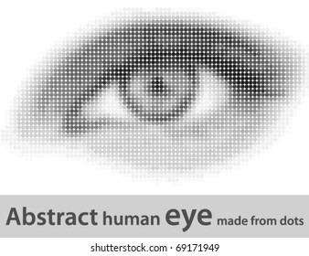 Abstract eye made from dots