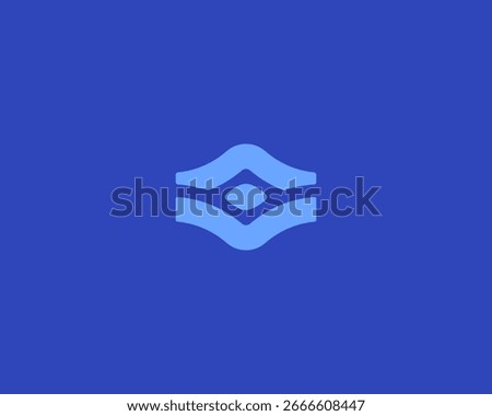 Abstract eye minimalistic logo. Creative optics vision wave sign. Camera video surveillance shutter vector symbol.