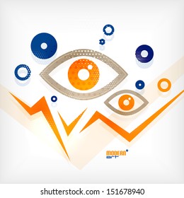 Abstract eye modern vector concept