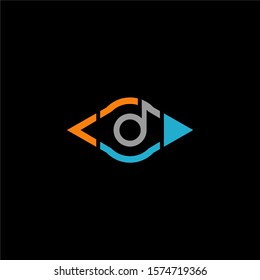 an abstract eye with music note