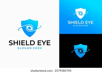 Abstract Eye Protection Logo. Flat Vector Logo Design Template Elements That Can Be Used For Business, Technology And Brand Logos.